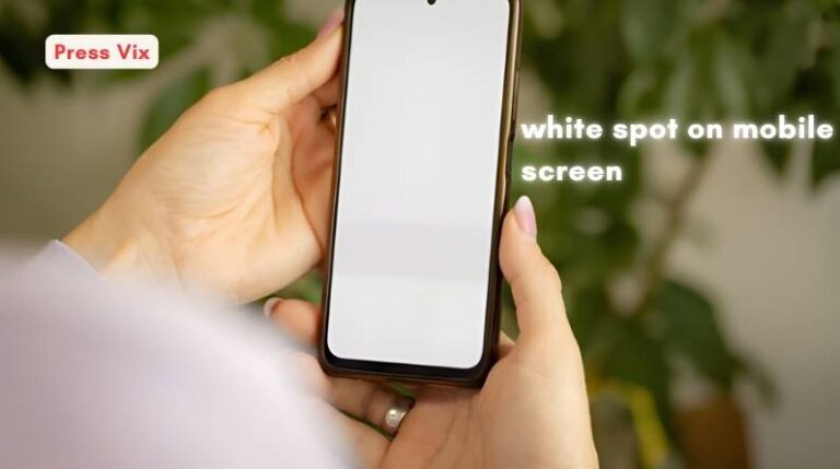 white spot on mobile screen